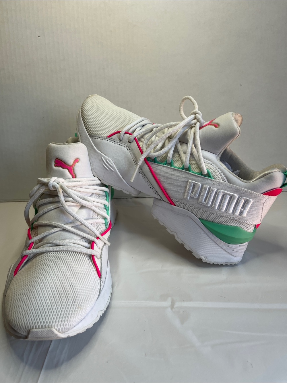Puma Muse Maia Street Women’s Sneakers White/Pink/Green 367355-02